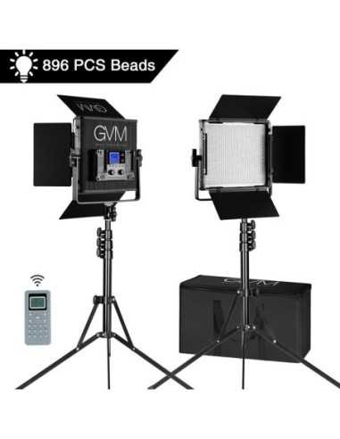 GVM Kit con 2 luci 896S Bi-Color LED
