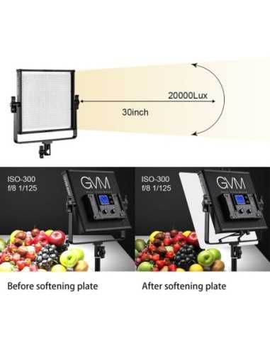 GVM Kit con 3 luci 896S Bi-Color LED