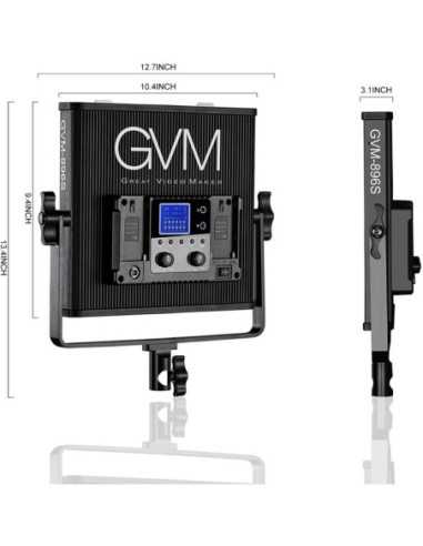 GVM Kit con 3 luci 896S Bi-Color LED