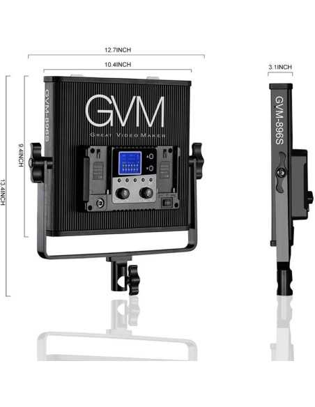 GVM Kit con 3 luci 896S Bi-Color LED