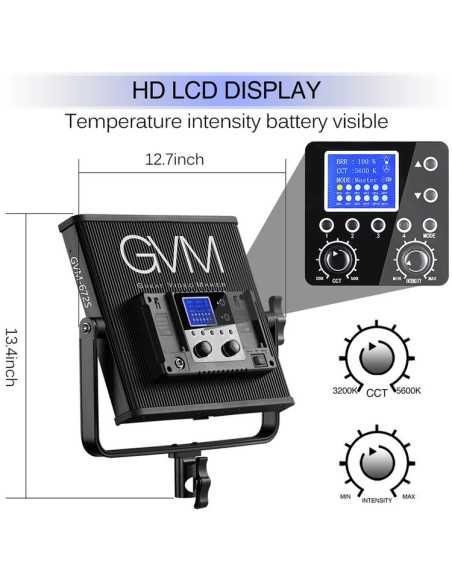 GVM Kit 3 luci 672S-B Bi-Color LED Video Black
