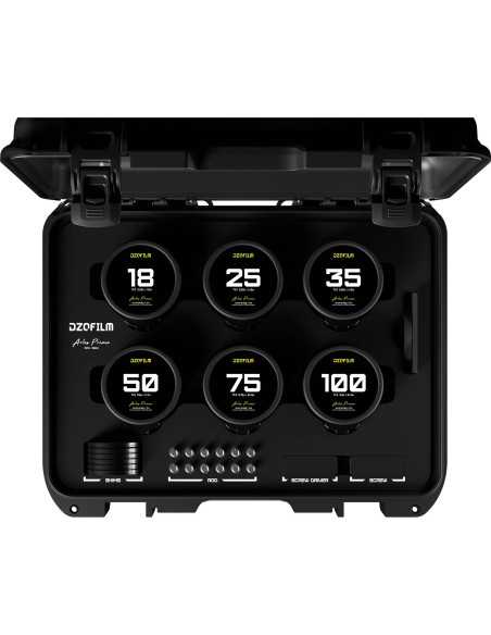 DZOFilm Arles Prime 18/25/35/50/75/100mm(PL-Black-Case-Metric)