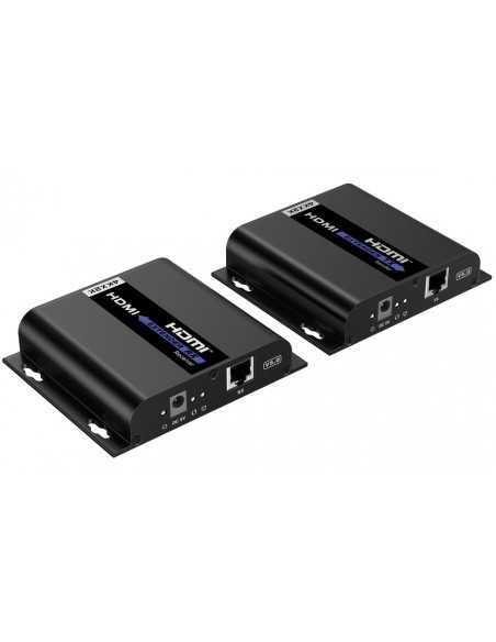 TECHLY HDMI over IP Extender with PoE IR 4K UHD on Cat.6 cable up to 120m