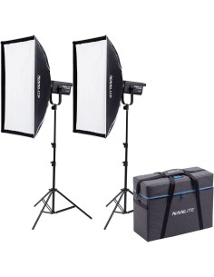 Nanlite Kit con 2 Led FS-300B con supporto LS-150-5/8,...