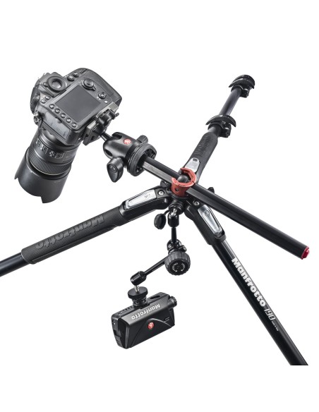 Manfrotto Treppiedi serie 190 alluminio 4 sezioni Manfrotto Treppiedi serie 190 alluminio 4 sezioni