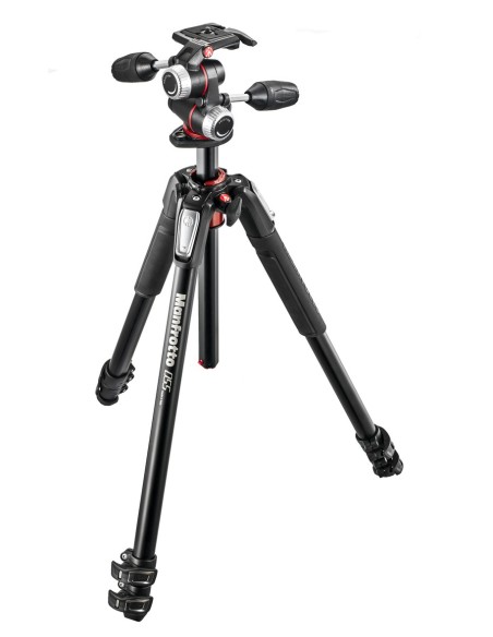 Manfrotto Kit 055 - 3 sezioni alluminio con testa a 3 vie Manfrotto Kit 055 - 3 sezioni alluminio con testa a 3 vie
