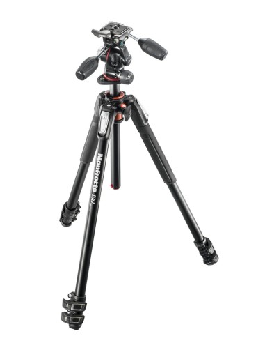 Manfrotto Kit serie 190 a 3 sezioni alluminio con testa a 3 vie