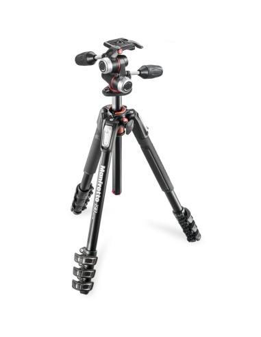 Manfrotto Kit serie 190 a 4 sezioni alluminio con testa a 3 vie
