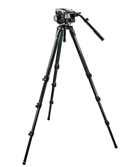 Manfrotto Kit 509HD, treppiedi fibra carbonio MPRO 536 sacca MBAG100PN