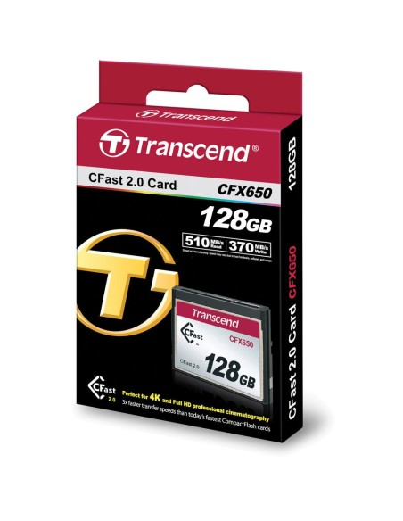 Transcend CFX650 128GB CFast 2.0 Flash Memory Card