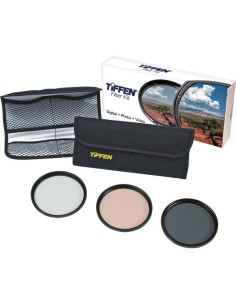 Tiffen 77mm Photo Essentials Kit (UV Protector, 812 Color Warming, Circular Polarizing Glass Filters & 4 Pocket Pouch)