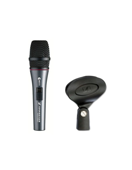 Sennheiser e865 microfono per voce, condensatore, supercardioide, 40-20.000, con interruttore, alimentazione P 12-48V