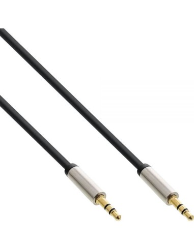 Cavo audio Slim da spina Jack 3,5mm a spina Jack 3,5mm, Stereo, dorato, nero, 5m