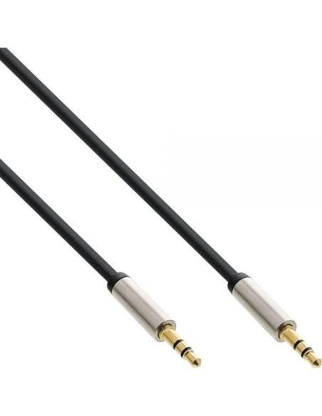 Cavo audio Slim da spina Jack 3,5mm a spina Jack 3,5mm, Stereo, dorato, nero, 5m