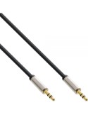 Cavo audio Slim da spina Jack 3,5mm a spina Jack 3,5mm, Stereo, dorato, nero, 10m