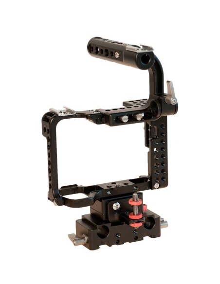 Movcam 303-2400 Accessories Kit for Sony A7S II and A7R II - Includes Cage with Handle plus Riser Block and Baseplate