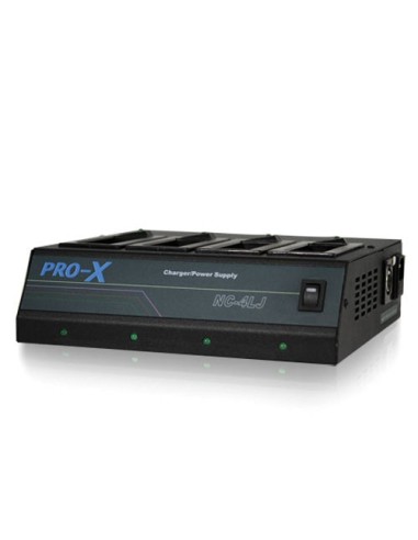 Switronix NC-4LJ 4-Position NP-1 Type Simutaneous Charger - All Chemistry Batteries, 50 Watt Power Supply (4-Pin XLR)