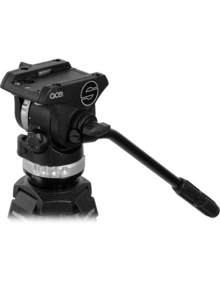 Sachtler Ace L GS CF Kit Treppiedi in carbonio 2 Stadi - Stella a Terra - Testa Fluida ø75mm - 1~6Kg