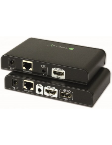 TECHLY - IDATA EXTIP-383IR - Extender HDMI HDbitT con IR su Cavo Cat. 5E / 6 fino a 120m