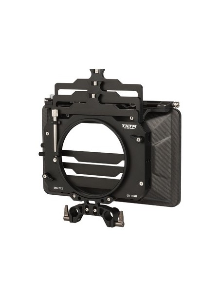 Tilta MB-T12 Three Stage 4 x 5.65" Carbon Fiber Clamp On Matte Box w/ 15mm Rod Adapter