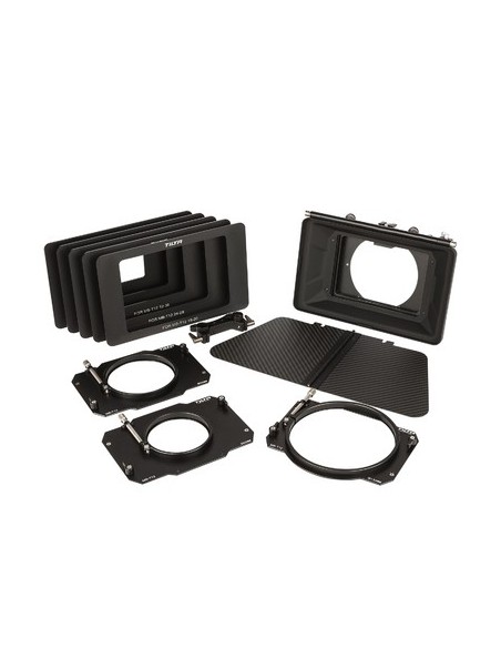 Tilta MB-T12 Three Stage 4 x 5.65" Carbon Fiber Clamp On Matte Box w/ 15mm Rod Adapter